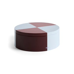 Lata Tin Container · HAY · Burgundy/Ice Blue / Around
