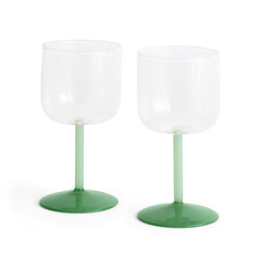 Copas de vino Tint · HAY · Clear/Jade Light Green/Jade Dark Green