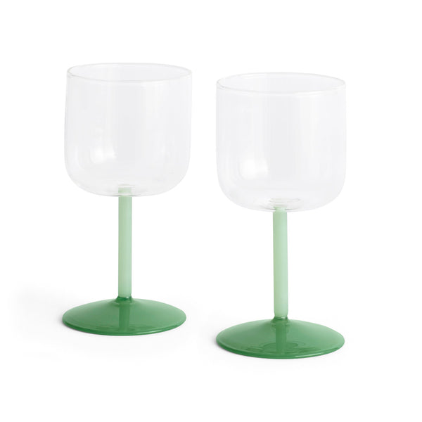 Copas de vino Tint · HAY · Clear/Jade Light Green/Jade Dark Green