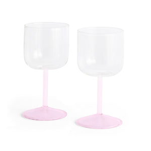 Copas de vino Tint · HAY · Clear/Jade Pink/Light Pink