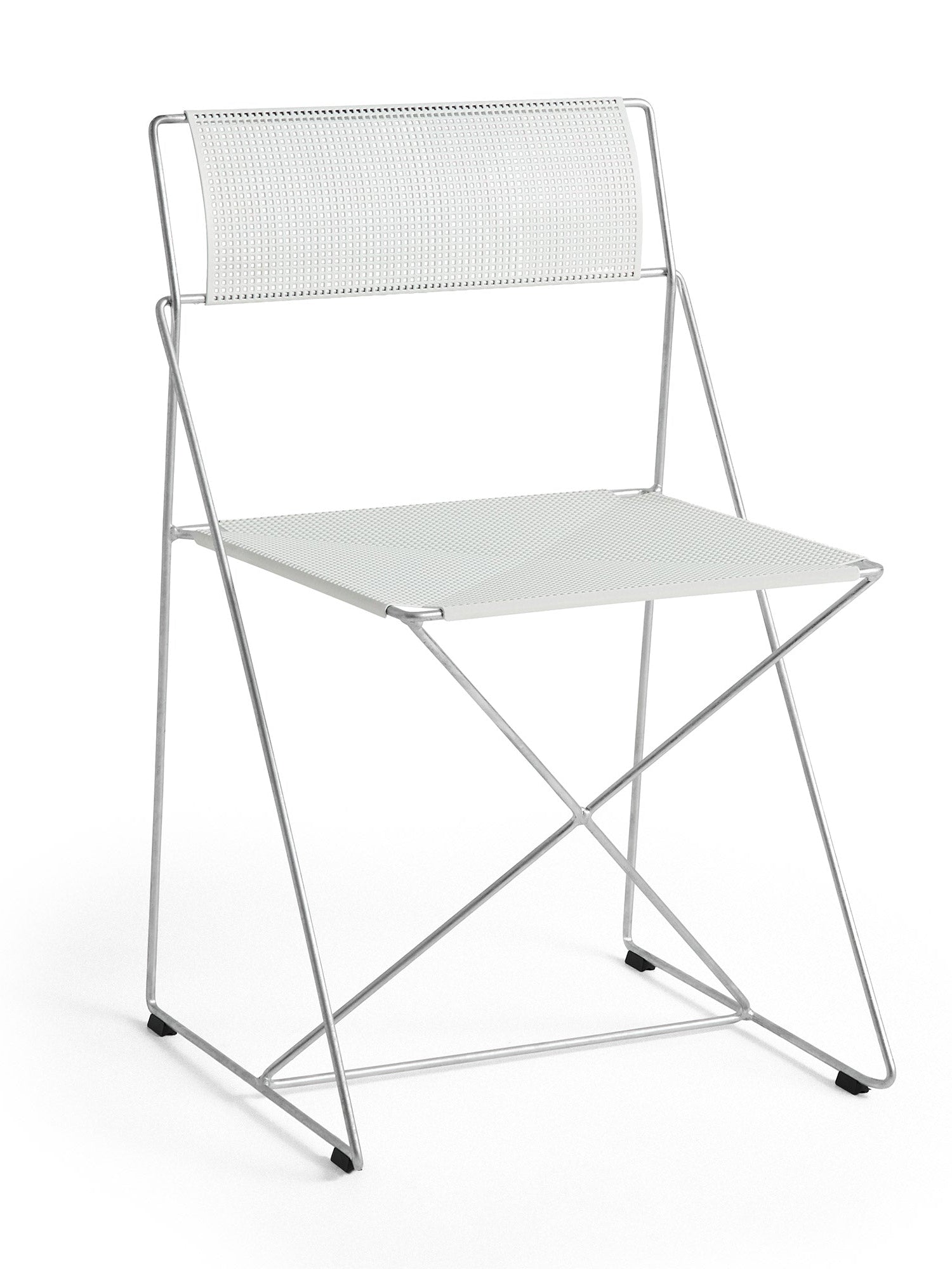 Silla de exterior X-Line · HAY · Chalk White / Hot-Dip Galvanized
