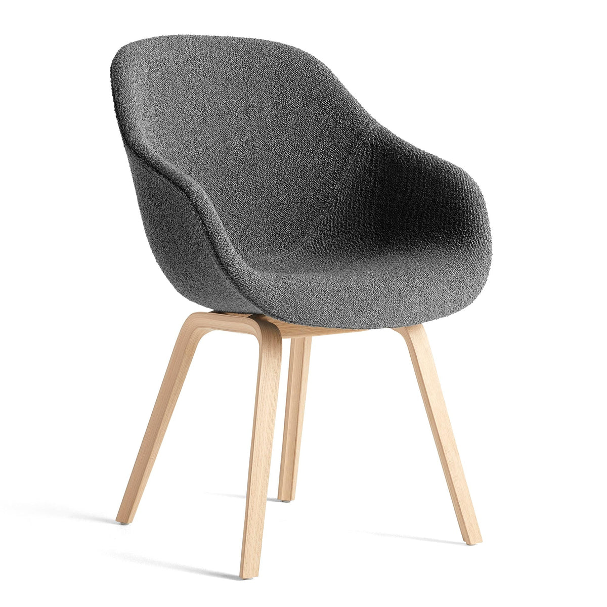 Silla tapizada About A Chair AAC 123 · HAY · Flamiber Gray C8 / Oak With A Matte Finish