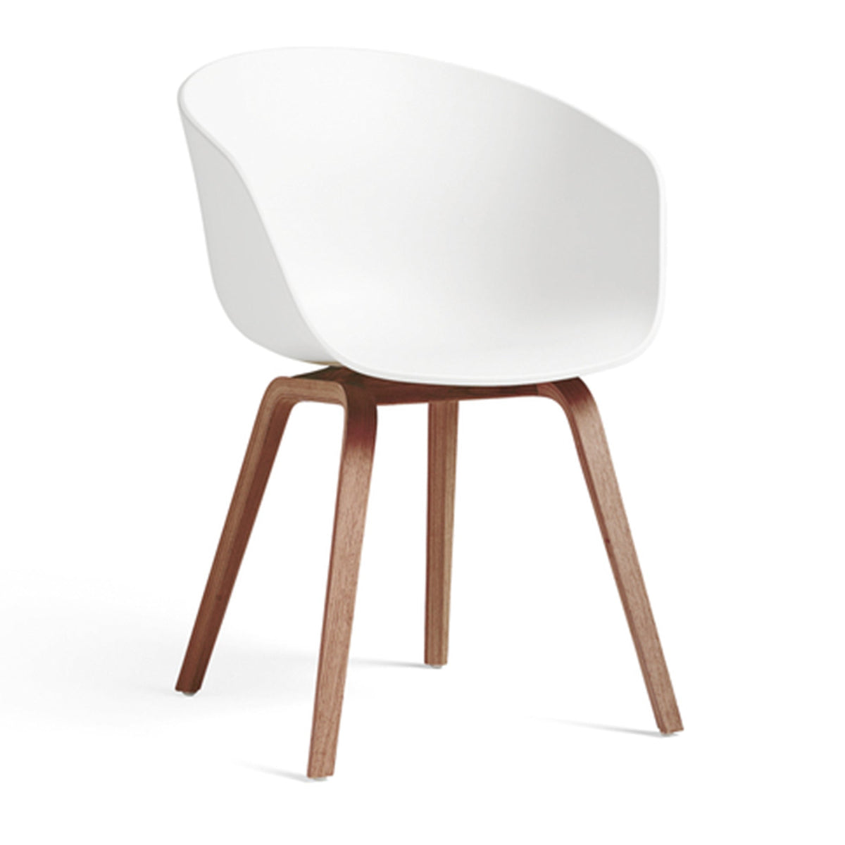 Silla About A Chair AAC 22 · HAY · white 2.0 / Varnished Walnut