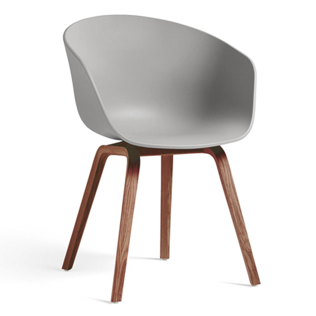 Silla About A Chair AAC 22 · HAY · concrete grey 2.0 / Varnished Walnut