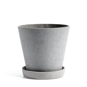 Maceta con plato Flowerpot · HAY · Grey / L