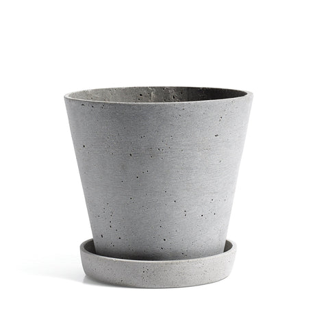 Maceta con plato Flowerpot · HAY · Grey / L