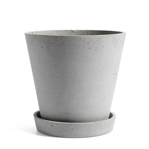 Maceta con plato Flowerpot · HAY · Grey / XL