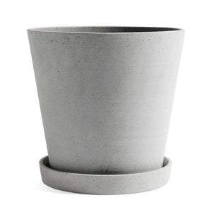Maceta con plato Flowerpot · HAY · Grey / XXL