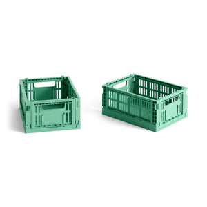 Cesta Colour Crate Mini Recycled · HAY · Dark Mint