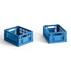 Cesta Colour Crate Mini Recycled · HAY · Electric Blue