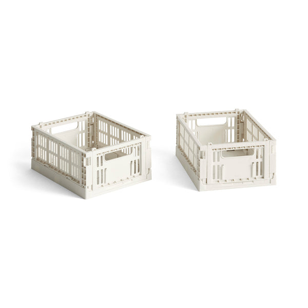 Cesta Colour Crate Mini Recycled · HAY · Off White