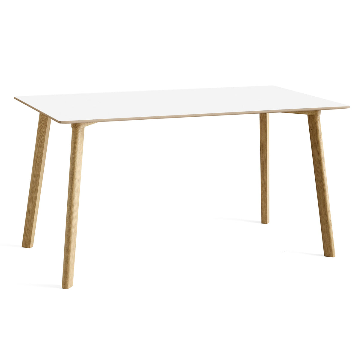 Mesa de comedor Copenhague CPH Deux 210 · HAY · Oak, Matt Lacquered/Pearl White Laminate / 140 x 75 cm