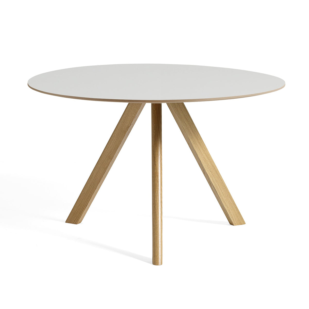 Mesa redonda Copenhague CPH20 · HAY · Off-White / Ø 120 cm / Varnished Oak