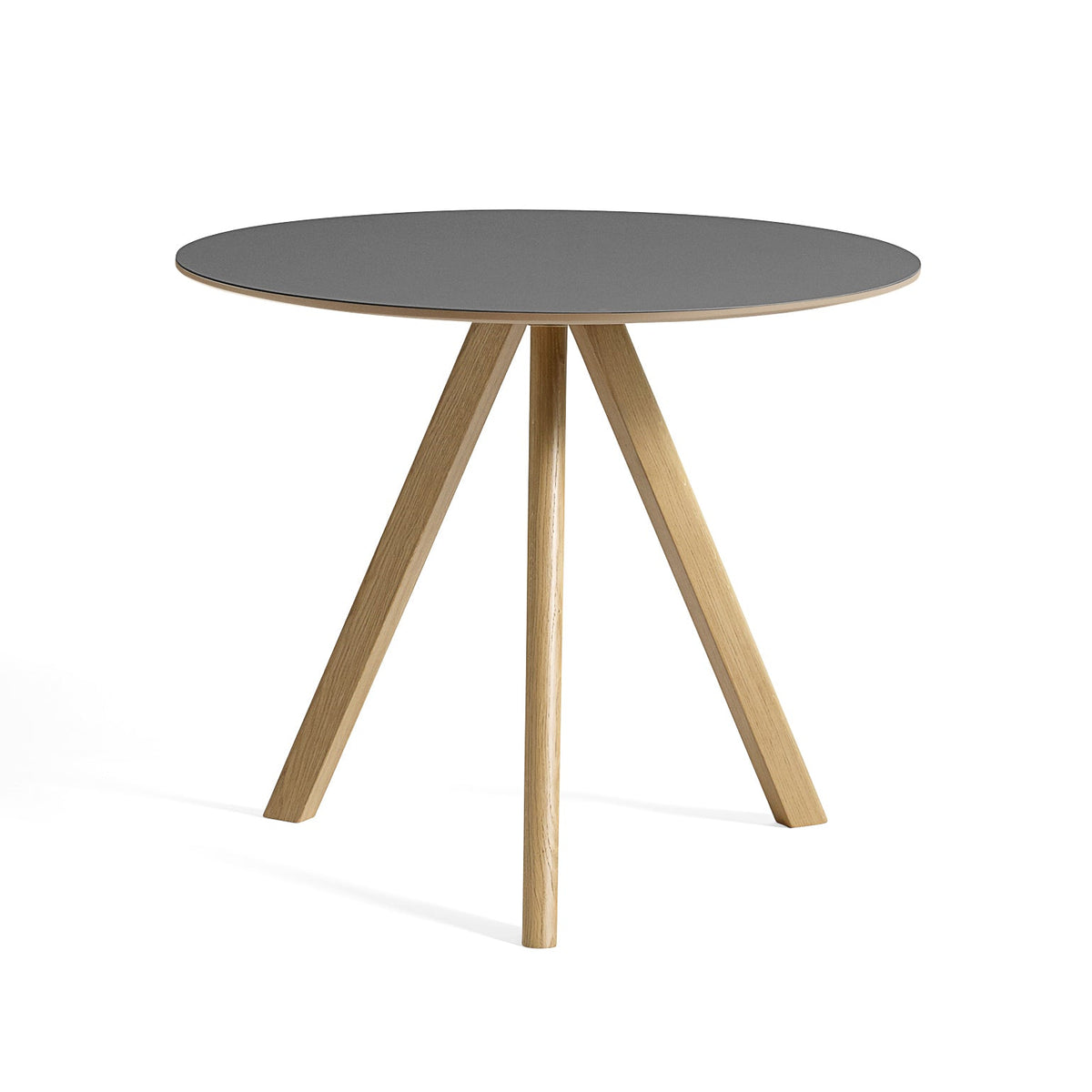 Mesa redonda Copenhague CPH20 · HAY · Grey / Ø 90 cm / Varnished Oak