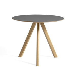 Mesa redonda Copenhague CPH20 · HAY · Grey / Ø 90 cm / Varnished Oak