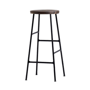 Taburete alto Cornet · HAY · Smoked Oak / H 75 cm / Powder-Coated Soft Black