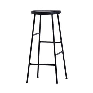 Taburete alto Cornet · HAY · Oak, Black / H 75 cm / Powder-Coated Soft Black