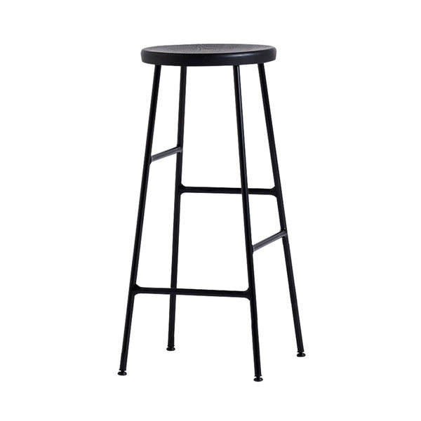 Taburete alto Cornet · HAY · Oak, Black / H 75 cm / Powder-Coated Soft Black