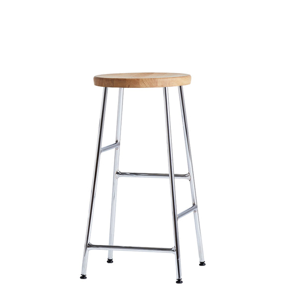 Taburete alto Cornet · HAY · Oak, Oiled / H 65 cm / Chrome