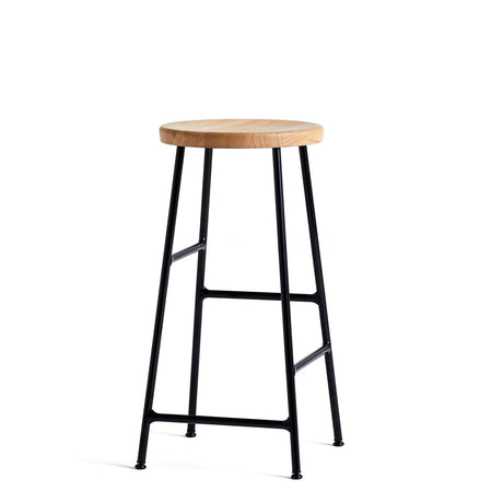 Taburete alto Cornet · HAY · Oak, Oiled / H 65 cm / Powder-Coated Soft Black