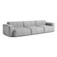 Sofá de 3 plazas Mags Soft · HAY · Kvadrat Hallingdal 65 light grey (130) / Armrests On Both Sides / Combination 1