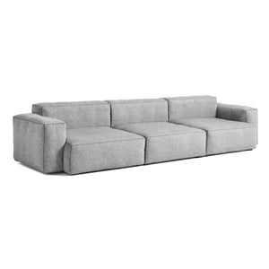 Sofá de 3 plazas Mags Soft · HAY · Kvadrat Hallingdal 65 light grey (130) / Armrests On Both Sides / Combination 1