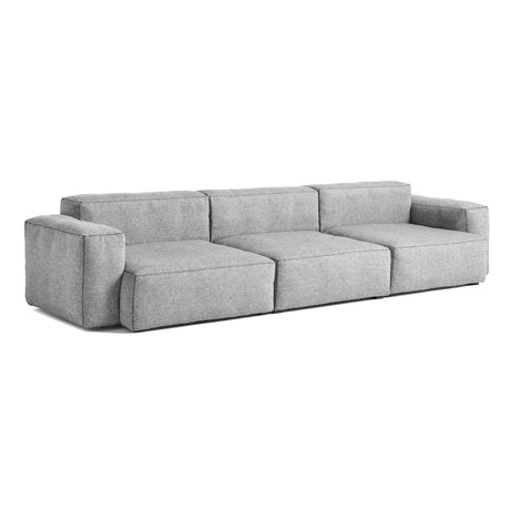Sofá de 3 plazas Mags Soft · HAY · Kvadrat Hallingdal 65 light grey (130) / Armrests On Both Sides / Combination 1