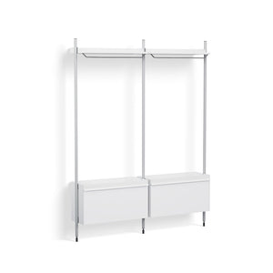 Estantería Pier System · HAY · White/Aluminium / Pier System 1002