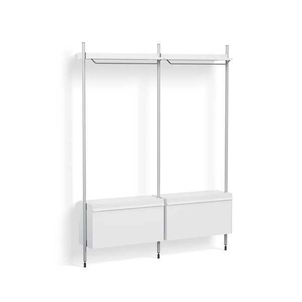 Estantería Pier System · HAY · White/Aluminium / Pier System 1002