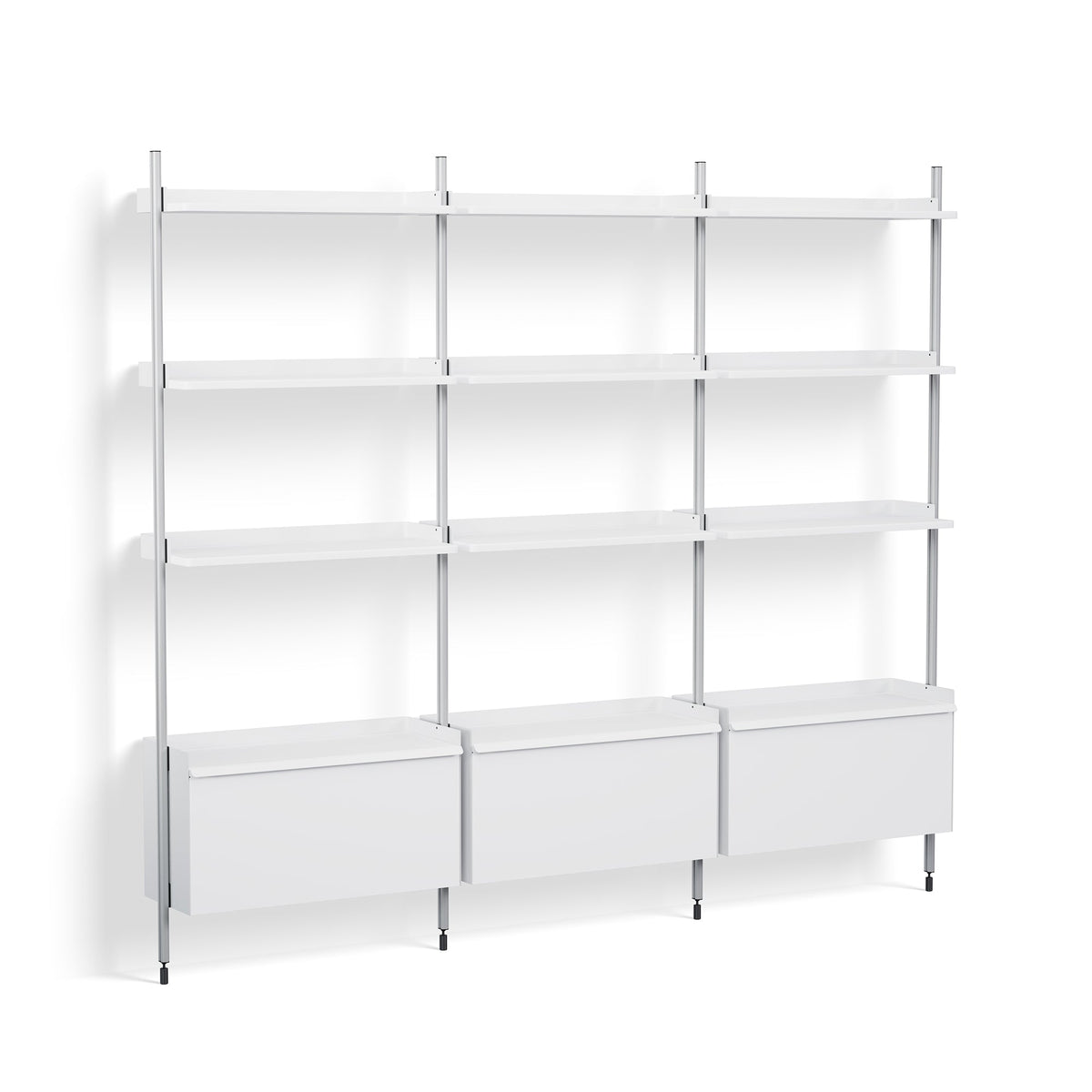 Estantería Pier System · HAY · White/Aluminium / Pier System 133