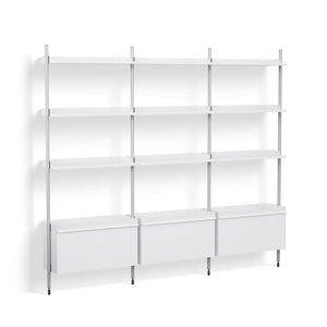 Estantería Pier System · HAY · White/Aluminium / Pier System 133