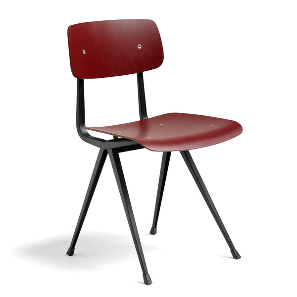 Silla Result · HAY · Dark Brick / Powder-Coated Black