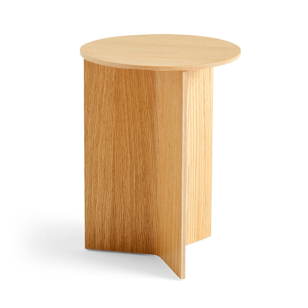 Mesa auxiliar Slit Table Round · HAY · Oak, Natural / Ø 35 x H 47 cm