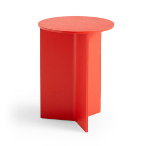 Mesa auxiliar Slit Table Round · HAY · Candy Red / Ø 35 x H 47 cm