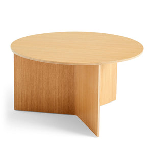 Mesa auxiliar Slit Table XL · HAY · Oak, Clear Lacquered / Round XL