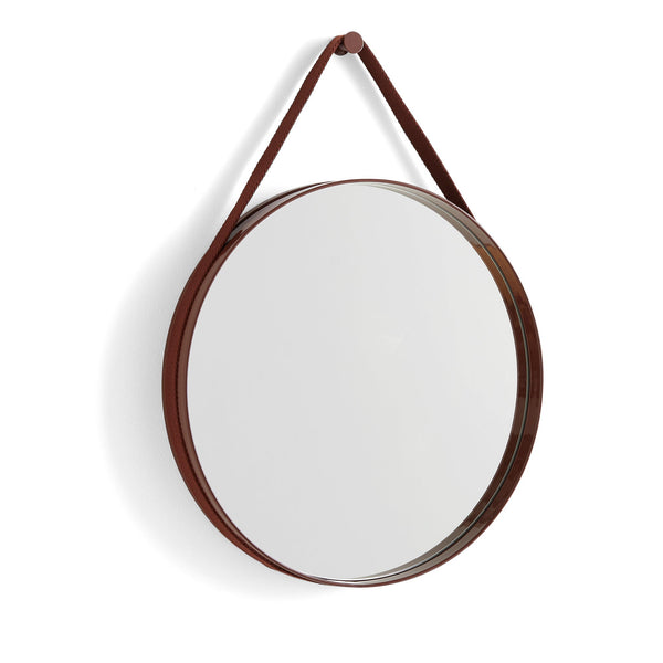 Espejo Strap · HAY · Dark Brown / Ø 50 cm