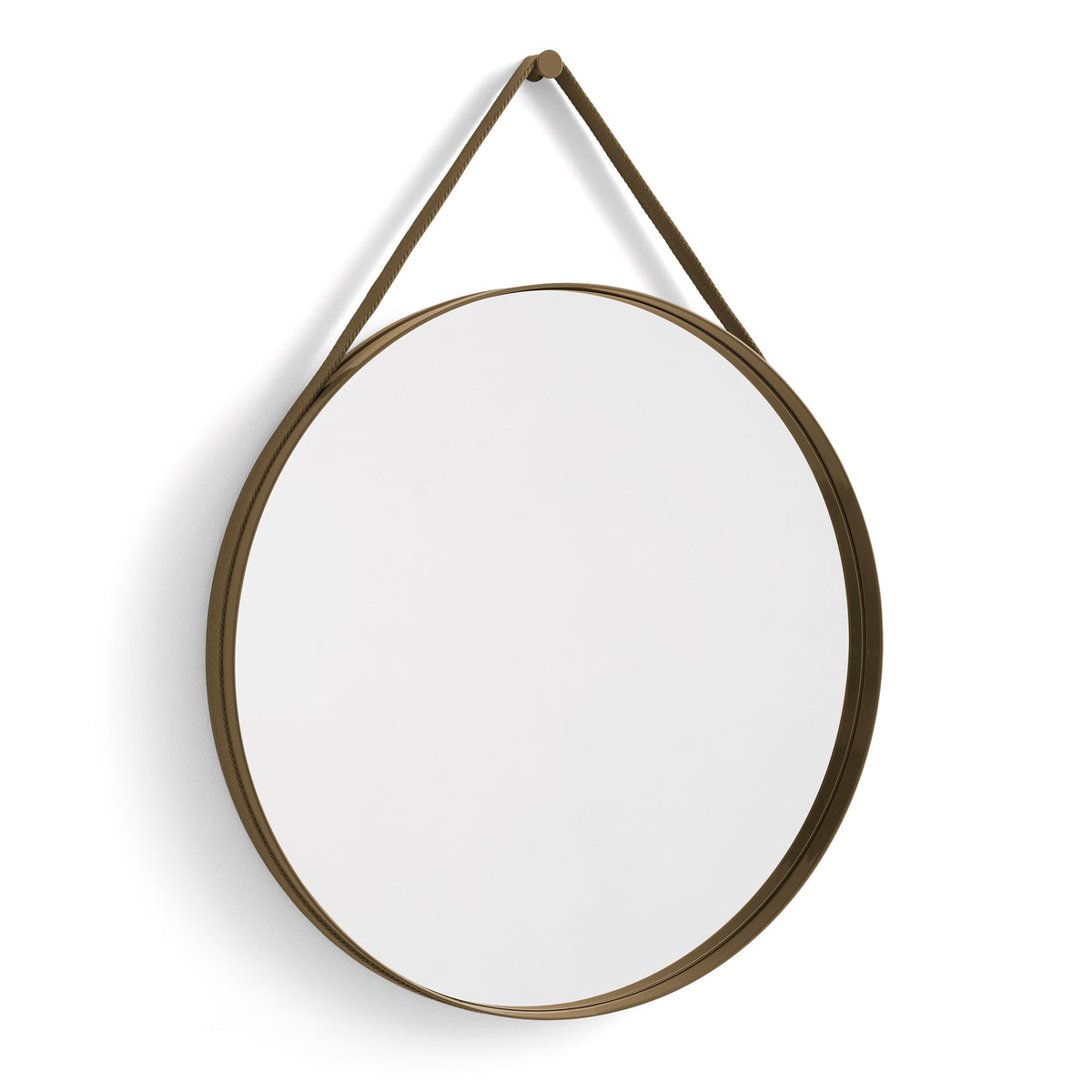Espejo Strap · HAY · Light Brown / Ø 70 cm