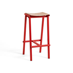 Taburete alto Taburete 8 · HAY · Signal Red / High / Natural Oak
