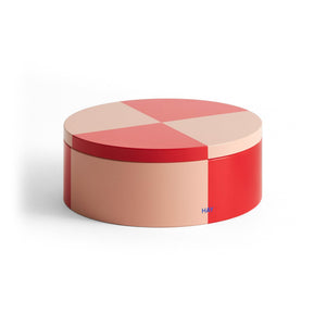 Lata Tin Container · HAY · Red/Soft Pink / Around