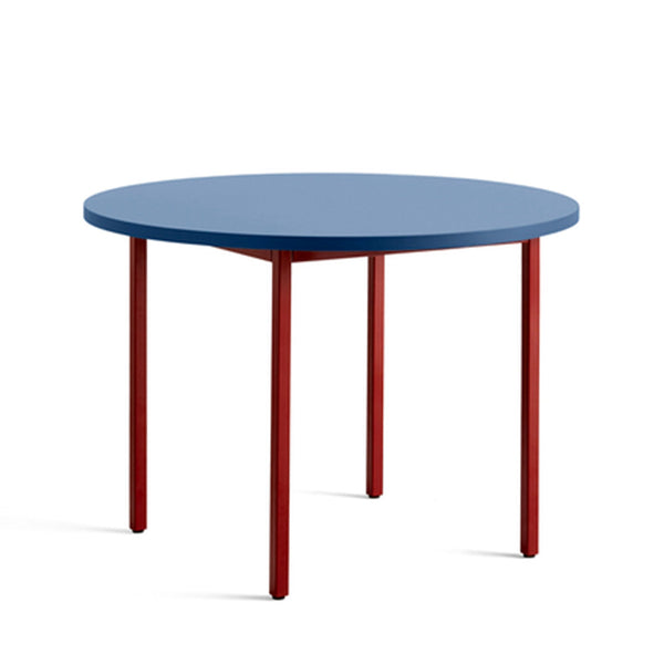 Mesa de comedor redonda Two-Colour · HAY · Blue/Dark Red / Ø 105 cm