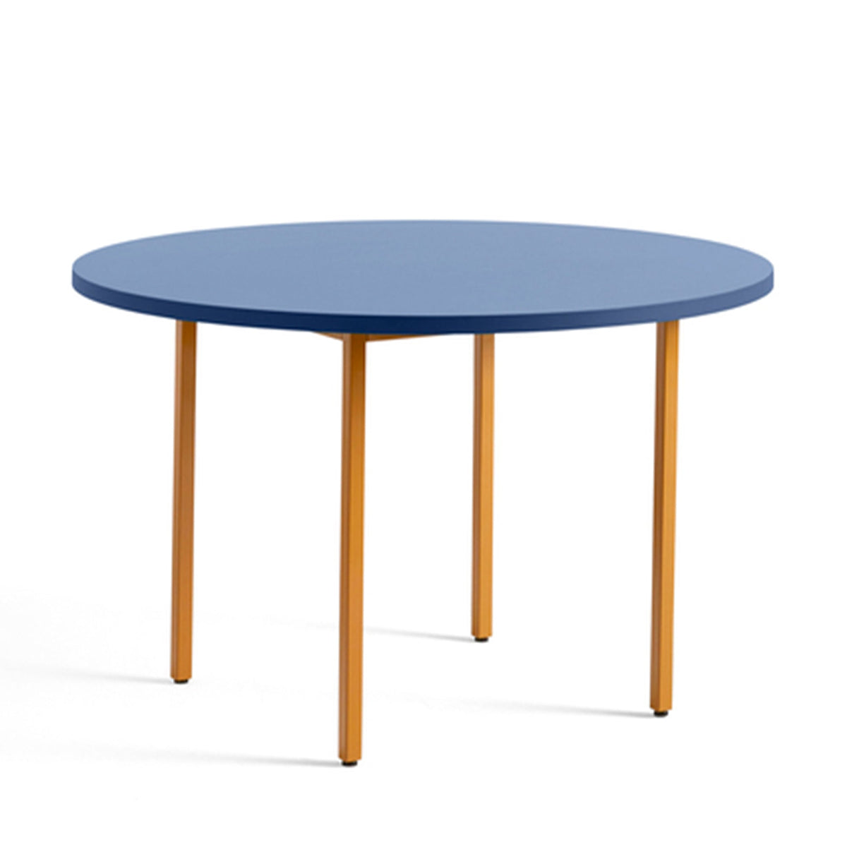 Mesa de comedor redonda Two-Colour · HAY · Blue/Ochre / Ø 120 cm
