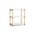 Estantería Woody · HAY · Almond White / Column Low / Soaped Oak