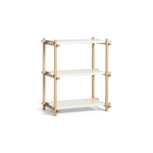 Estantería Woody · HAY · Almond White / Column Low / Soaped Oak
