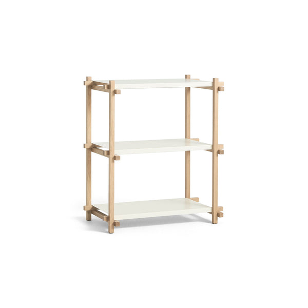 Estantería Woody · HAY · Almond White / Column Low / Soaped Oak