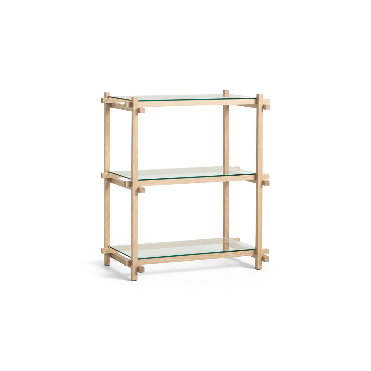 Estantería Woody · HAY · Clear Glass / Column Low / Soaped Oak