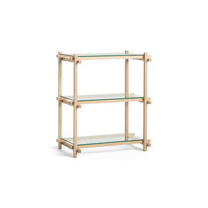 Estantería Woody · HAY · Clear Glass / Column Low / Soaped Oak