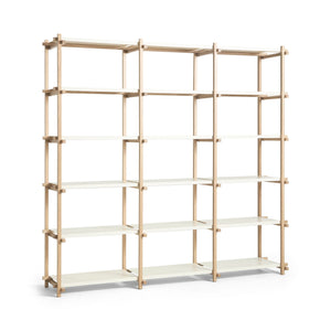 Estantería Woody · HAY · Almond White / High / Soaped Oak
