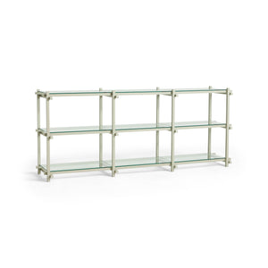 Estantería Woody · HAY · Clear Glass / Low / Beech, Smokey Gray