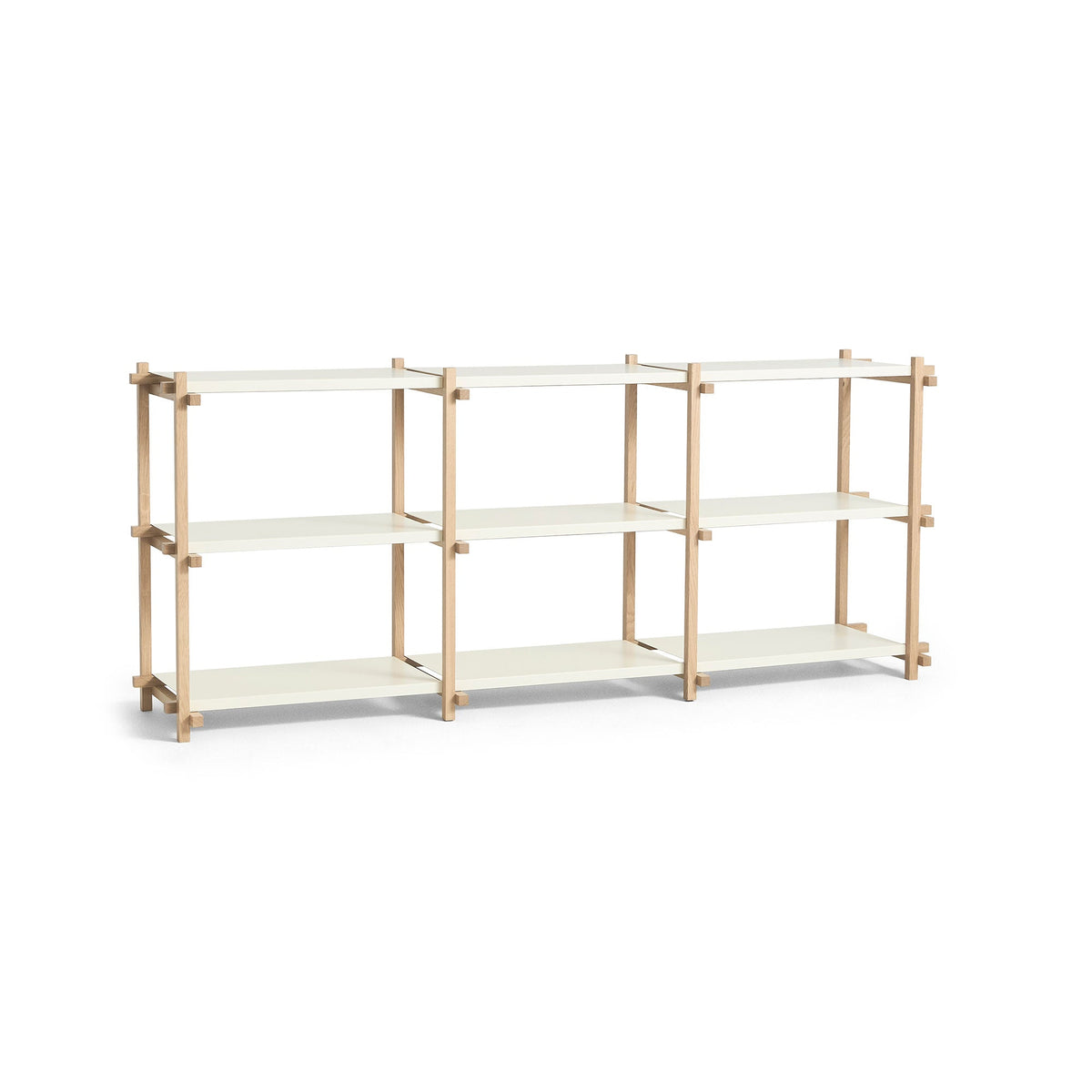 Estantería Woody · HAY · Almond White / Low / Soaped Oak