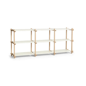 Estantería Woody · HAY · Almond White / Low / Soaped Oak